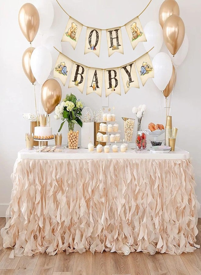 لافتة ويني ذا بيبي الكلاسيكية لتزيين حفلات استقبال المولود الجديد، ومستلزمات عيد ميلاد ويني ذا بوه الأول، ولافتات الدببة. - Image 5
